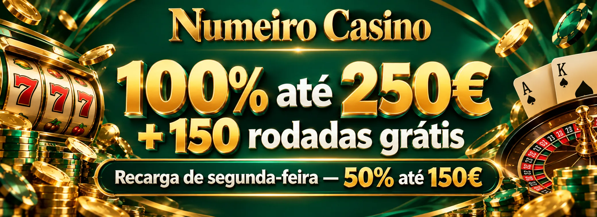 Numeiro Casino — Bónus de boas-vindas do Numeiro Casino — 250€